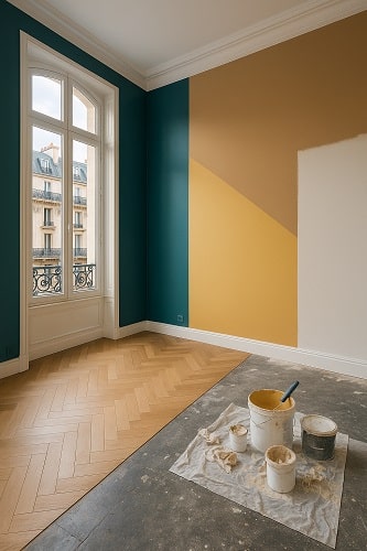 Travaux de peinture après un dégât des eaux
