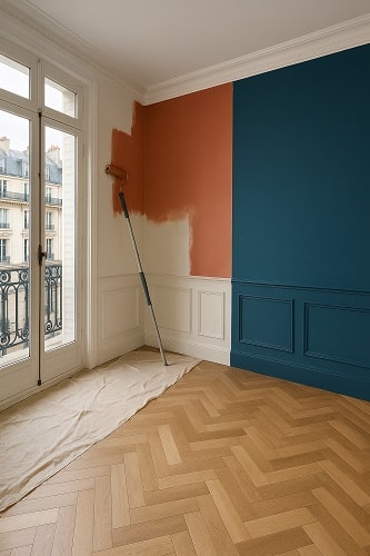 Travaux de peinture après un dégât des eaux 
