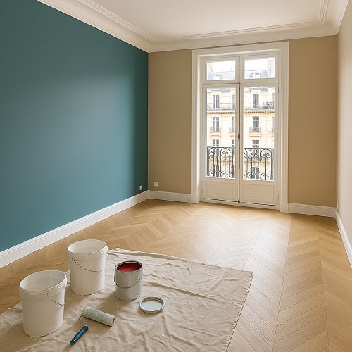 Travaux de peinture après un dégât des eaux