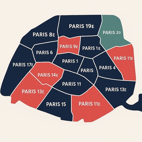 Zones d’intervention à Paris